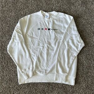 Champion White Crewneck